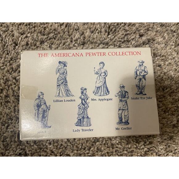 The Americana Pewter Collection #AH31 6 Different Solid Pewter Figurines - Picture 2 of 4